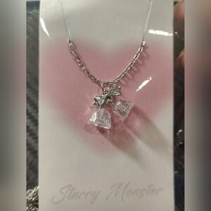 Elegant Silver Bow Pendant Necklace